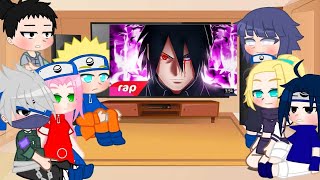 Sala do Naruto reagindo a rap do Sasuke(O Legado das sombras)gacha