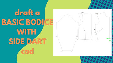 How to draft a basic bodice with front dart sewing pattern on free CAD program Seamly2D