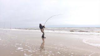 Fisherman HITS THE JACKPOT while Surf Fishing!