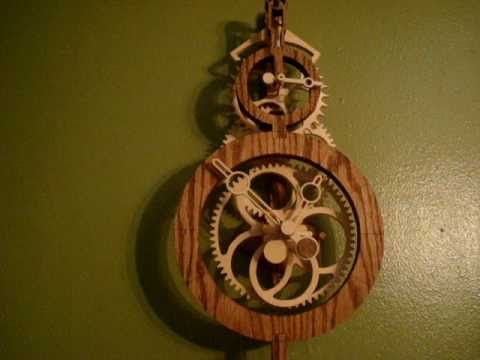 Wood Gear Clock (Tempo) Designed by Clayton Boyer - YouTube