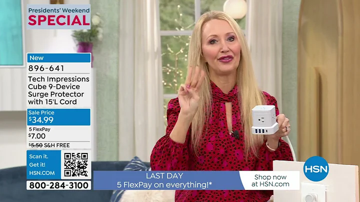 Tech Impressions Cube 9Device Surge Protector with 15'L ...