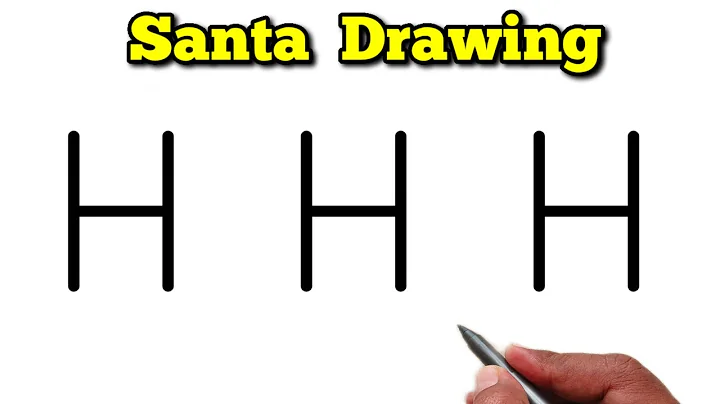 How to Draw Santa Claus from H Letter 🎅 | Amazing Letter Art