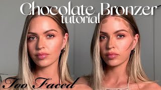 New Too Faced Chocolate Soleil Melting Bronzing & Sculpting Stickeasy Bronze Contour Tutorial