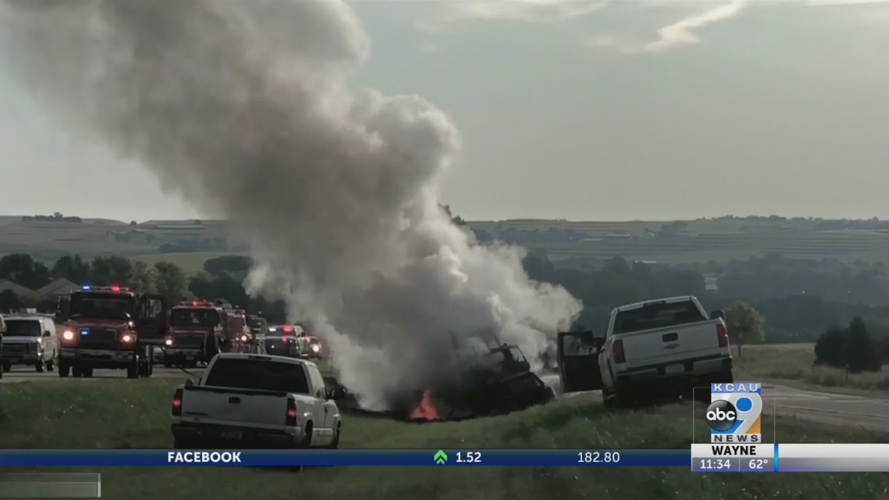 Moville truck accident and fire YouTube