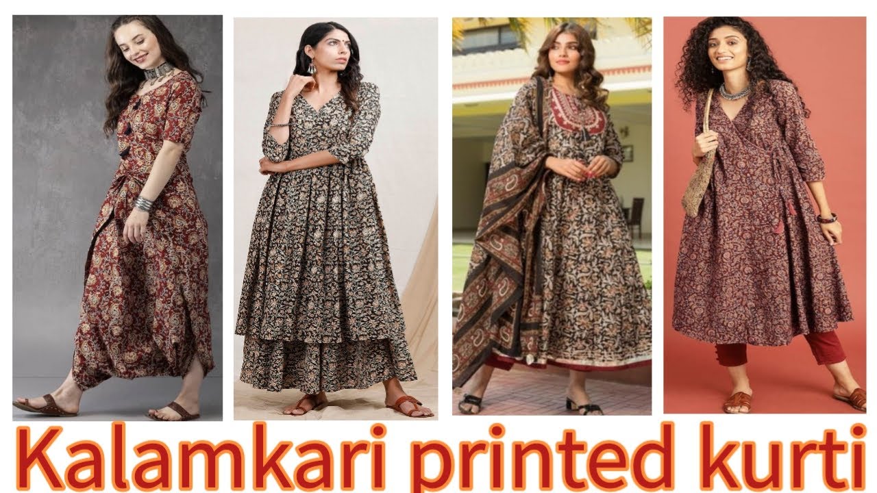 Sparkling Fashion: Kalamkari/Ikat Cotton Kurti Designs/patterns