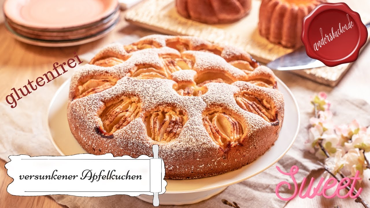 Versunkener Apfelkuchen glutenfrei   #andersbackende