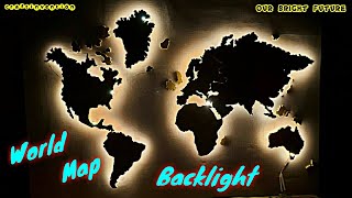 BACKLIGHT WORLD MAP//WORLD MAP// CRAFTINVENTION// HOW TO MAKE BACKLIGHT WORLD MAP