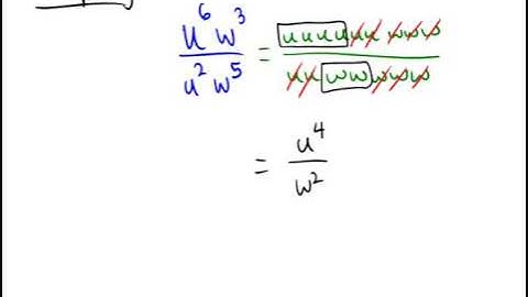 Simplifying quotients of monomials