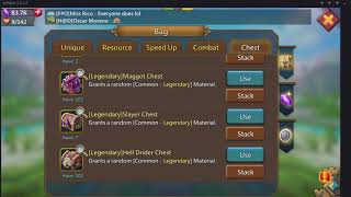 Lords Mobile GF Rewards | GF Gifts & Opening 1200+ monster chests