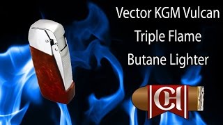 Vector KGM Vulcan Triple Flame Butane Lighter