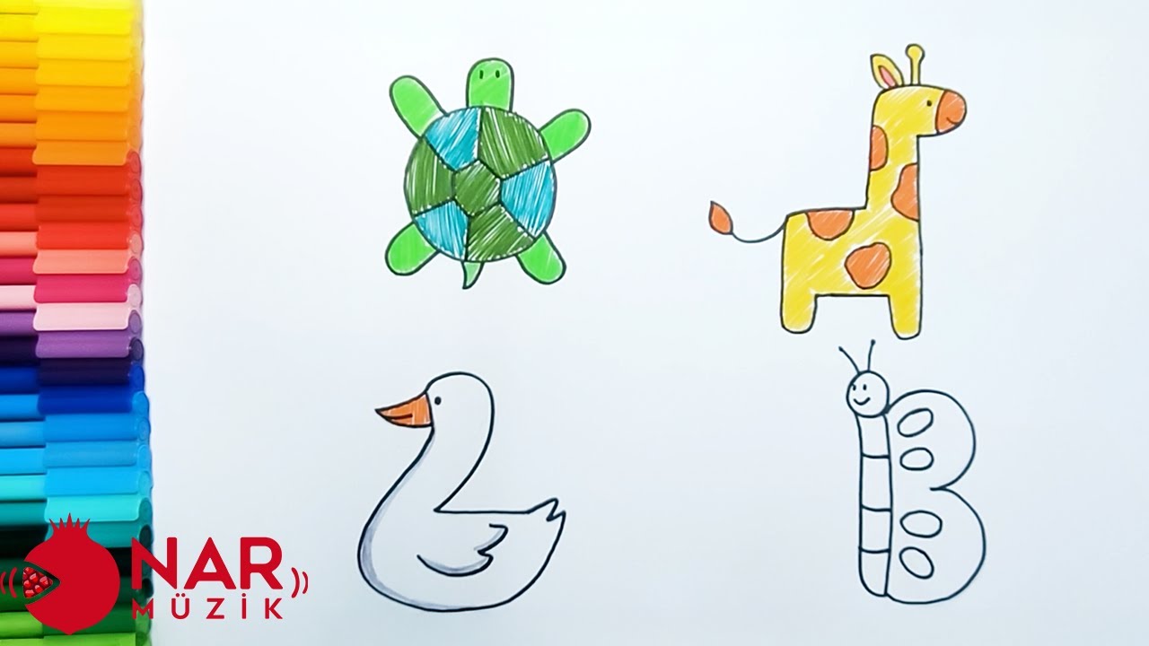 EĞLENCELİ VE KOLAY ÇİZİMLER | SAYILARDAN BASİT HAYVAN ÇİZİMLERİ