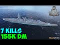 World of WarShips | Admiral Graf Spee | 7 KILLS | 155K Damage - Replay Gameplay 1080p 60 fps