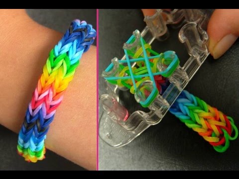 Как сделать браслет из резинок. Стиль Двойной рыбий хвостик. Rainbow loom Fishtail