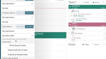 VigCal guide for iPad: Smart book tasks