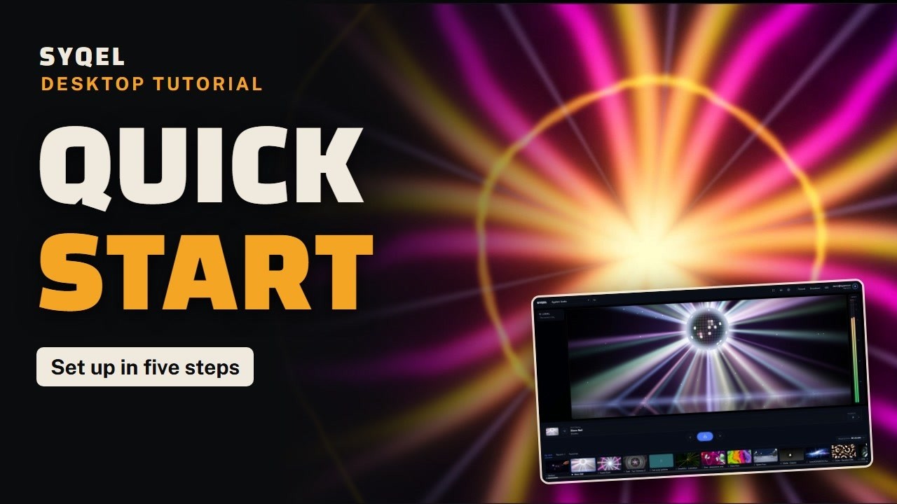 SYQEL Desktop quick start: audio-reactive visuals for your DJ set in 5 steps