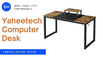Yaheetech 55 Inches W Computer Desk w/ Monitor Stand Installation Guide# Computer Desk