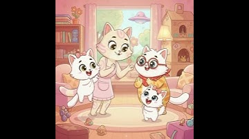 The Joyful Day of the Cat Family: An Adorable Animated Story for Kids!