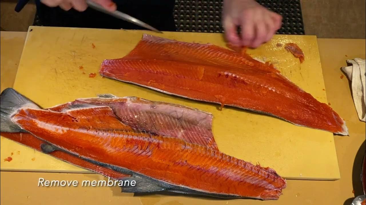 How To Say Salmon In Japanese How to fillet a salmon in Japanese way (sanmai oroshi) with English