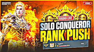 SOLO CONQUEROR LIVE RANK PUSH | New Season C6S16 | Platinum to Conqueror |Tips & Tricks #bgmi #live