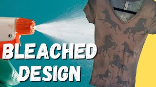 How to make bleached shirts - Fun design for a bleached shirt #SHORTS