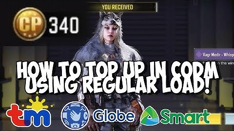 How to top up in call of duty mobile using load smart/globe/tm pano bumili ng cp sa Codm gamit load