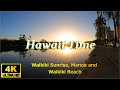 Hawaii Time Waikiki Sunrise and Beach【4K】Ala Wai Canal, Manoa and Waikiki Beach Time Lapse
