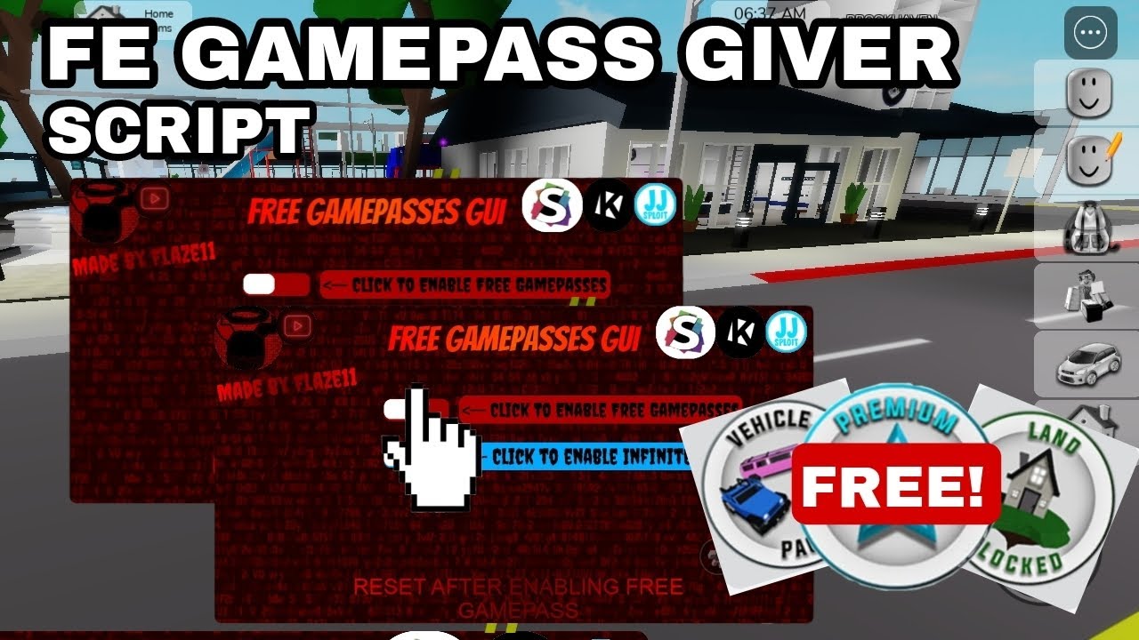 [ OP ] Roblox Fe Gamepass Giver Get All Pass Script Gui |Hydrogen ...