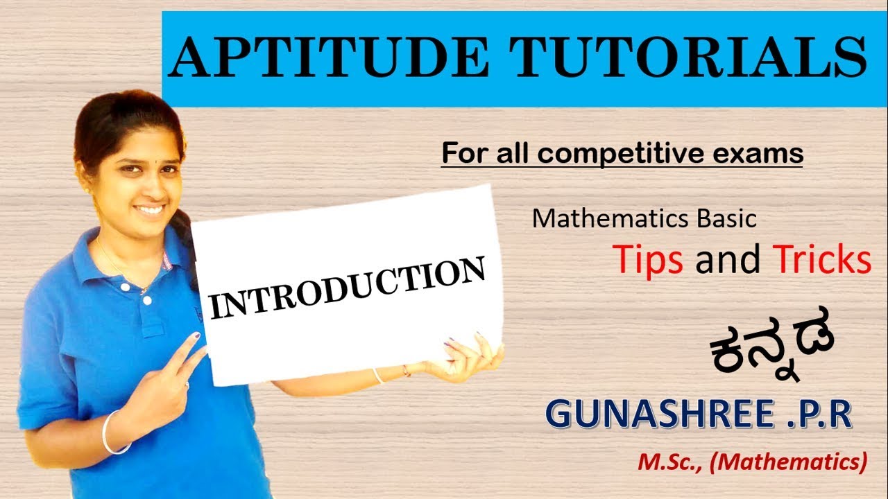 APTITUDE TUTORIAL TRICKS AND TIPS IN KANNADA BASIC INTRODUCTION YouTube