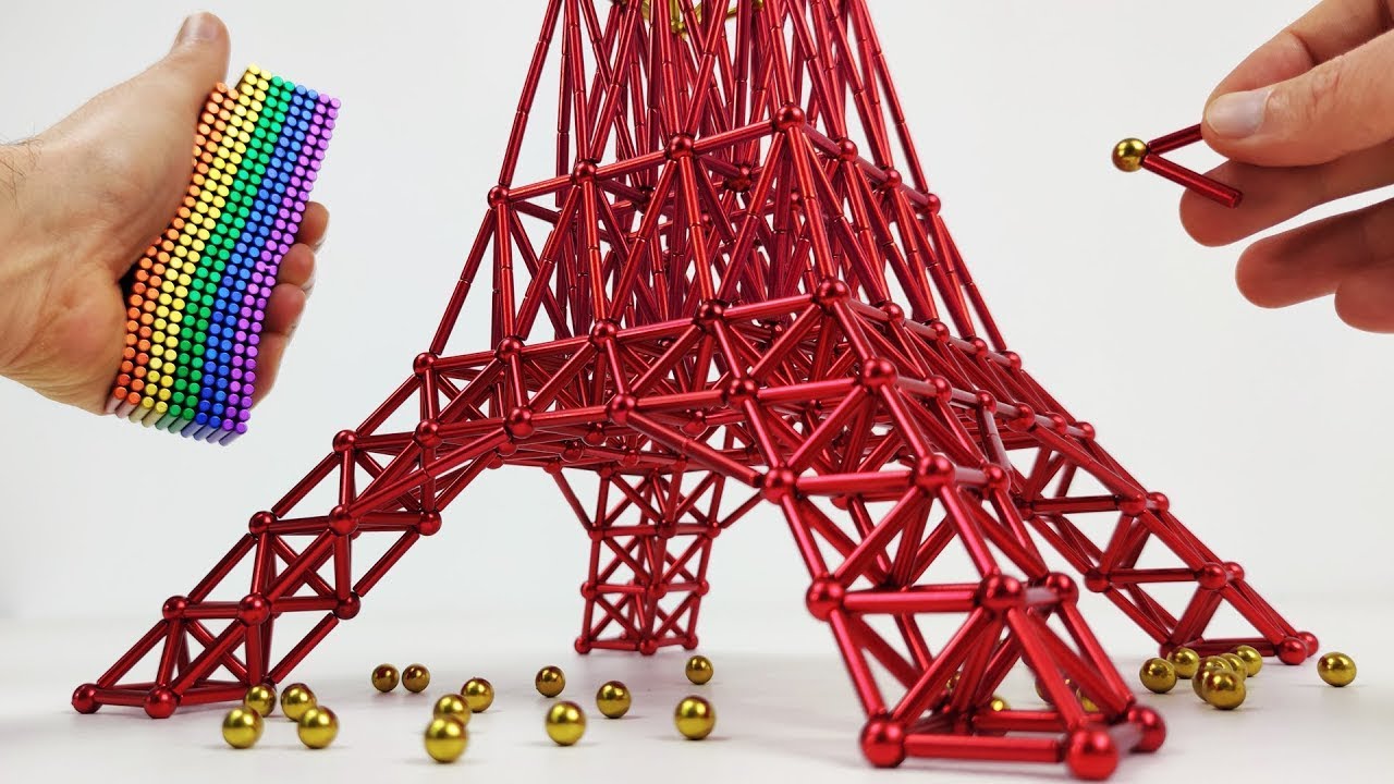 ⁣The Tokyo Tower made of magnets | Magnetic Games