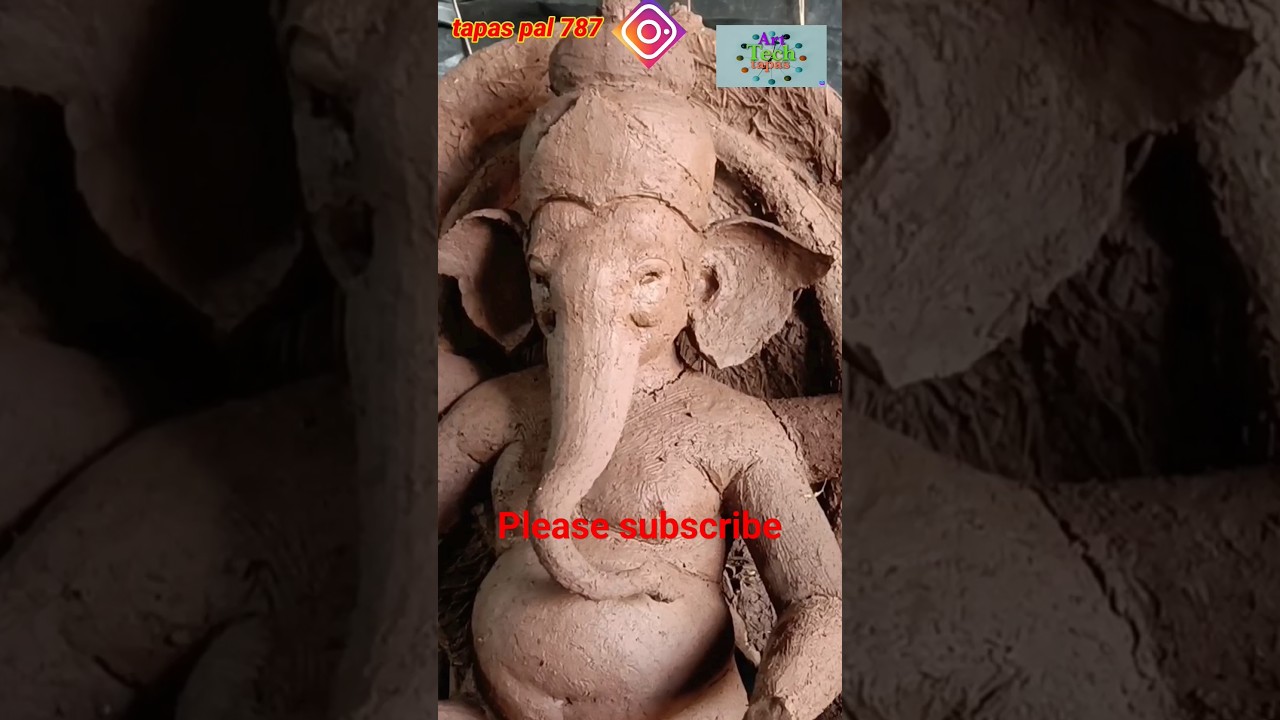 ganesh murti face making 1st part ||