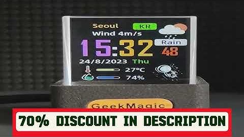 A must-have product! GeekMagic GIFTV Crystal Cube Photo Display Holographic Desktop Smart Weather