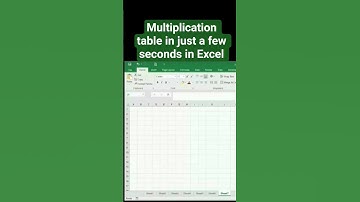 Multiplication table in just a few seconds in Excel 😱. #shorts #short #shortvideo #excel