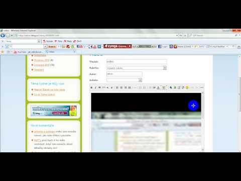 Video: Jak Vložit Video Z YouTube