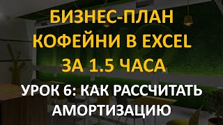 Бизнес-план кофейни в Excel за 1.5 часа: 6 урок. Как рассчитать амортизацию Бизнес-план кофейни в Excel за 1.5 часа: 6 урок. Как рассчитать амортизацию