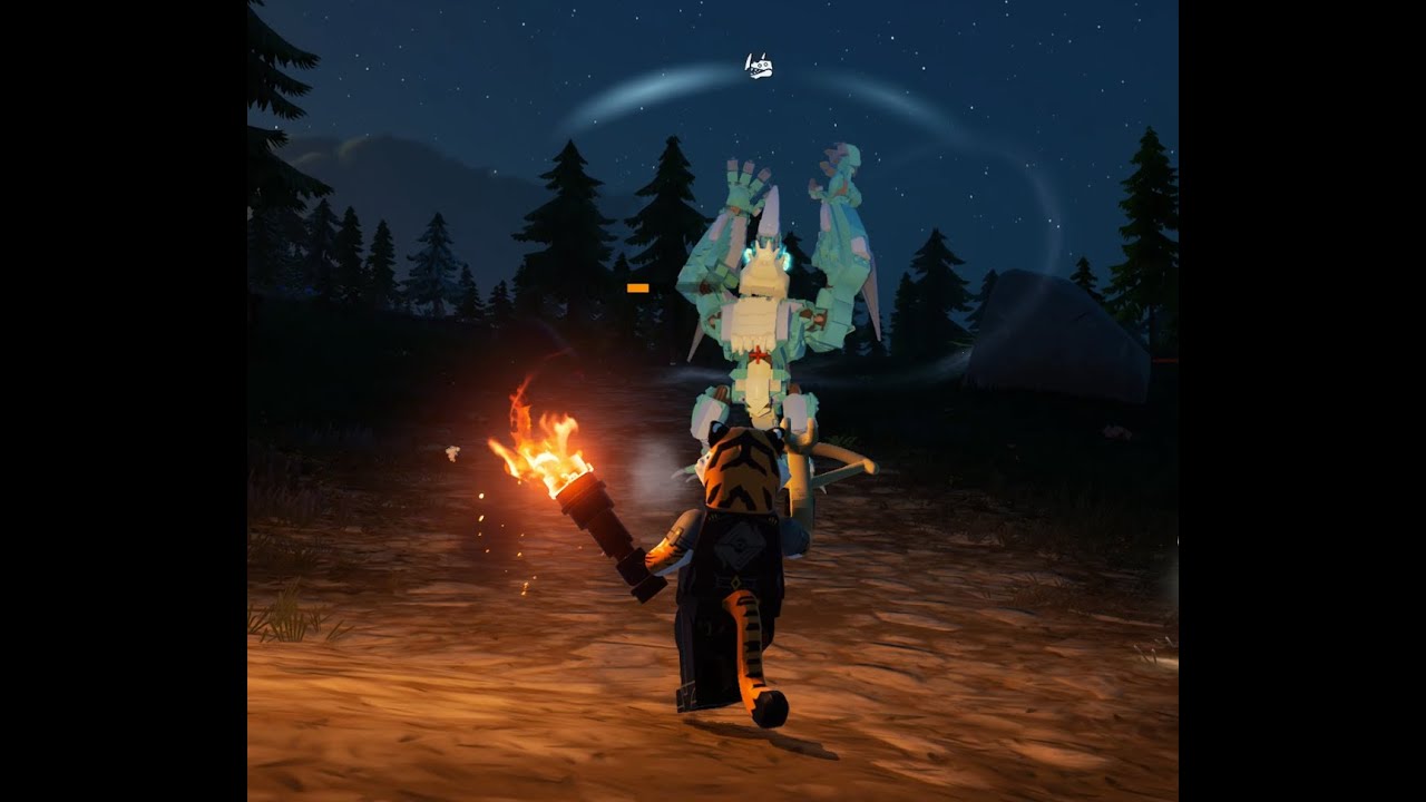 Lego Fortnite Easy Frost Brute Kill and Epic Inner Fire Charm Crafting