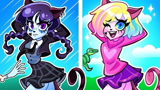 Soft girl vs Goth girl || WEDNESDAY Transformation by Teen-z!