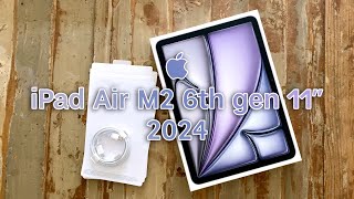 Apple iPad Air M2 6th gen 11” · Silent Unboxing ASMR