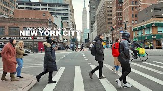 NEW YORK CITY - Manhattan Winter Season, 8th Avenue, 34th Street, Vessel & Chelsea, Travel, USA, 4K