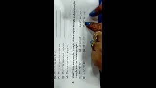 5th maths, ex 13A, Q1to4     part 1  triangle and its types on the basis of angles n sides