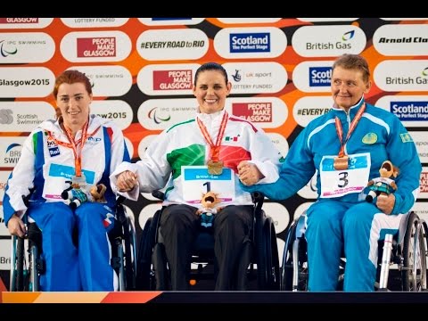 Women's 50m Freesyle S4 | Victory Ceremony | 2015 IPC Swimming World Championships Glasgow