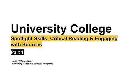 Critical Reading & Engaging with Sources: Evaluating Sources