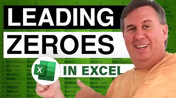 Excel - Excel Tutorial: How to Keep Leading Zeroes in Employee ID Lists - Episode 392