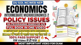 DU SOL BA Prog Seme 4/6 Economics intermediate microeconomics 2 policy issues All Chapters/Full Book
