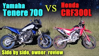 Honda CRF300L and Tenere 700 Review and Comparison - Which motorcycle is the best dual-sport for you