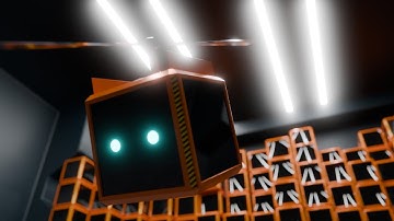 Sci fi Animation Robot Crate  Made in Blender