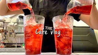 (Sub)🍒🍷체리 히비스커스티🍷🍒 / 맛이 상상이 되나요~? / cafe vlog / 카페브이로그 / asmr / 더리터