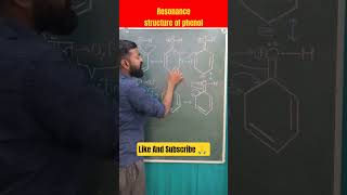 Resonance structure of phenol #ytshorts #ytshortsvideo #chemistry #upboardexam2027 #upboardexam