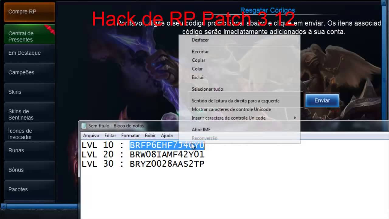 League of Legends RP BUG ( Atualizado Termino da Friaca