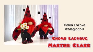 Scandinavian Gnome Ladybug Master Class + pattern pdf ETSY