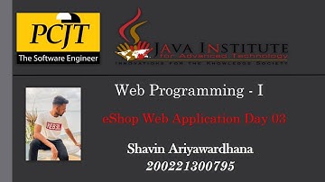 Web Project Task 03 | 1st Year | Semester 01 | Java Institute